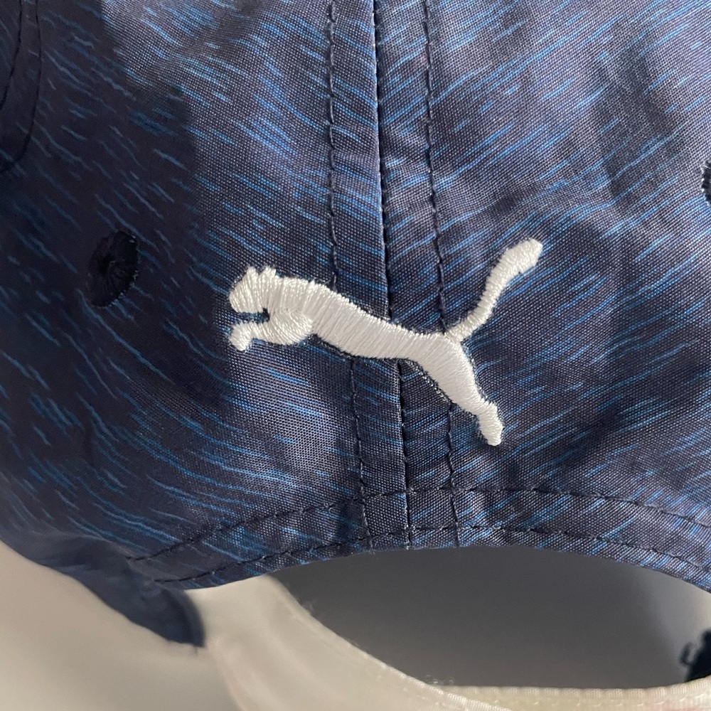 Puma baseball cap hat running one size fits all women’s navy blue & white LN - Picture 2 of 5